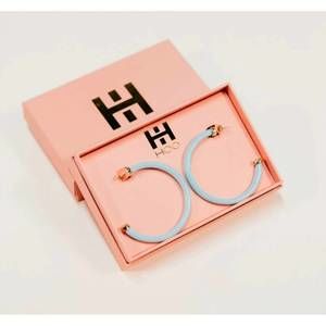 NEW HOO HOOPS hoop earrings in surf blue